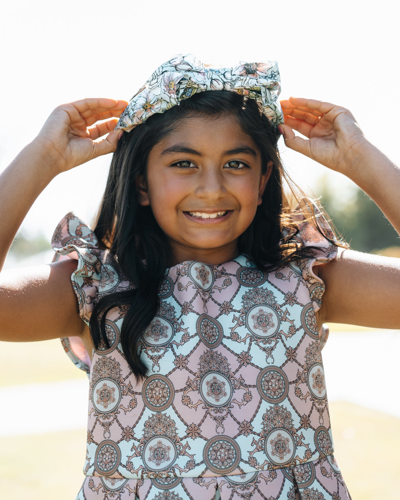 Aqua Headband with Bow Detail